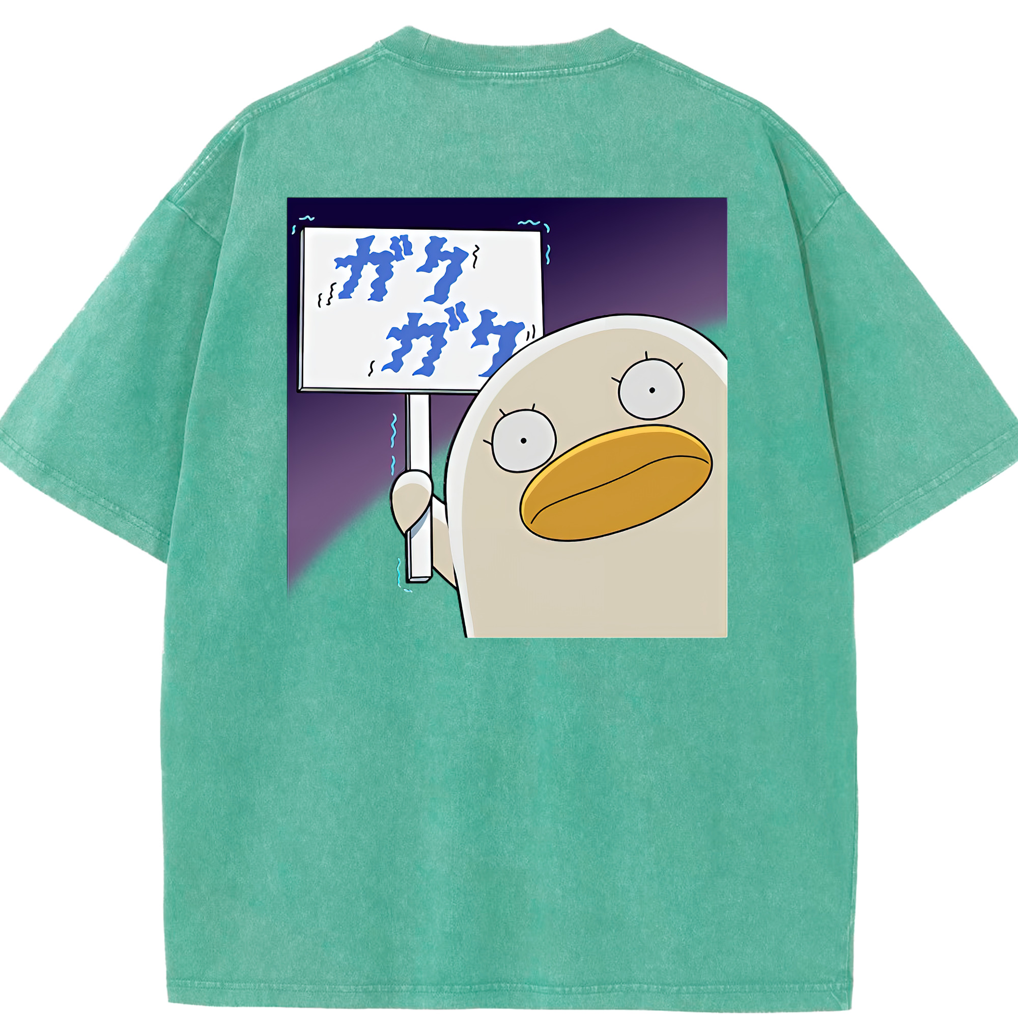 （画像用） ぎんたま 坂田銀時（さかたぎんとき） 神楽 志村新八（しむら しんぱち） GINTAMA Sakata Gintoki Kagura Shimura Shinpachi 綿100% ヴィンテージ風 半袖Tシャツ（背面プリント）